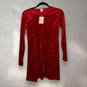 Red velvet dress